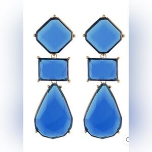 Elegant Blue Drop Earrings